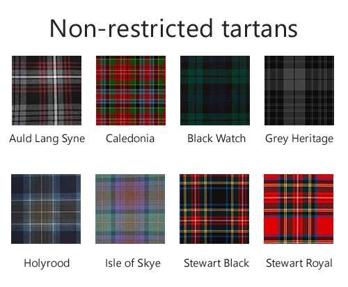 Non-restricted tartans